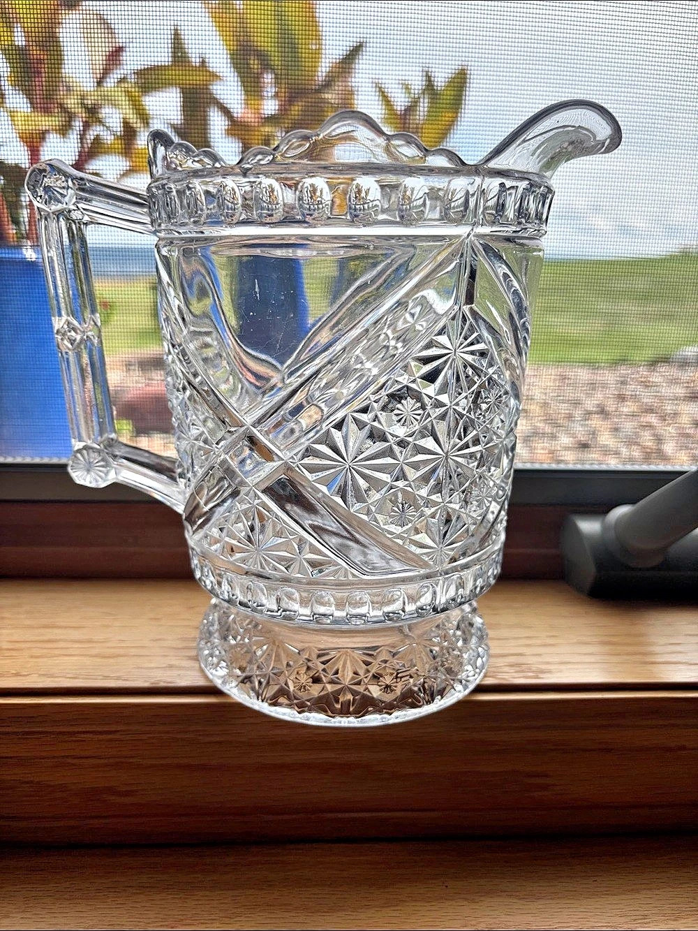Vintage 1920’s Crystal Pitcher in Clear